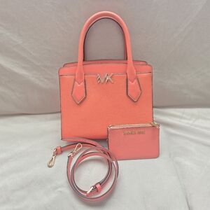 Michael Kors Coral Satchel and Wallet Set - Almost New Condition